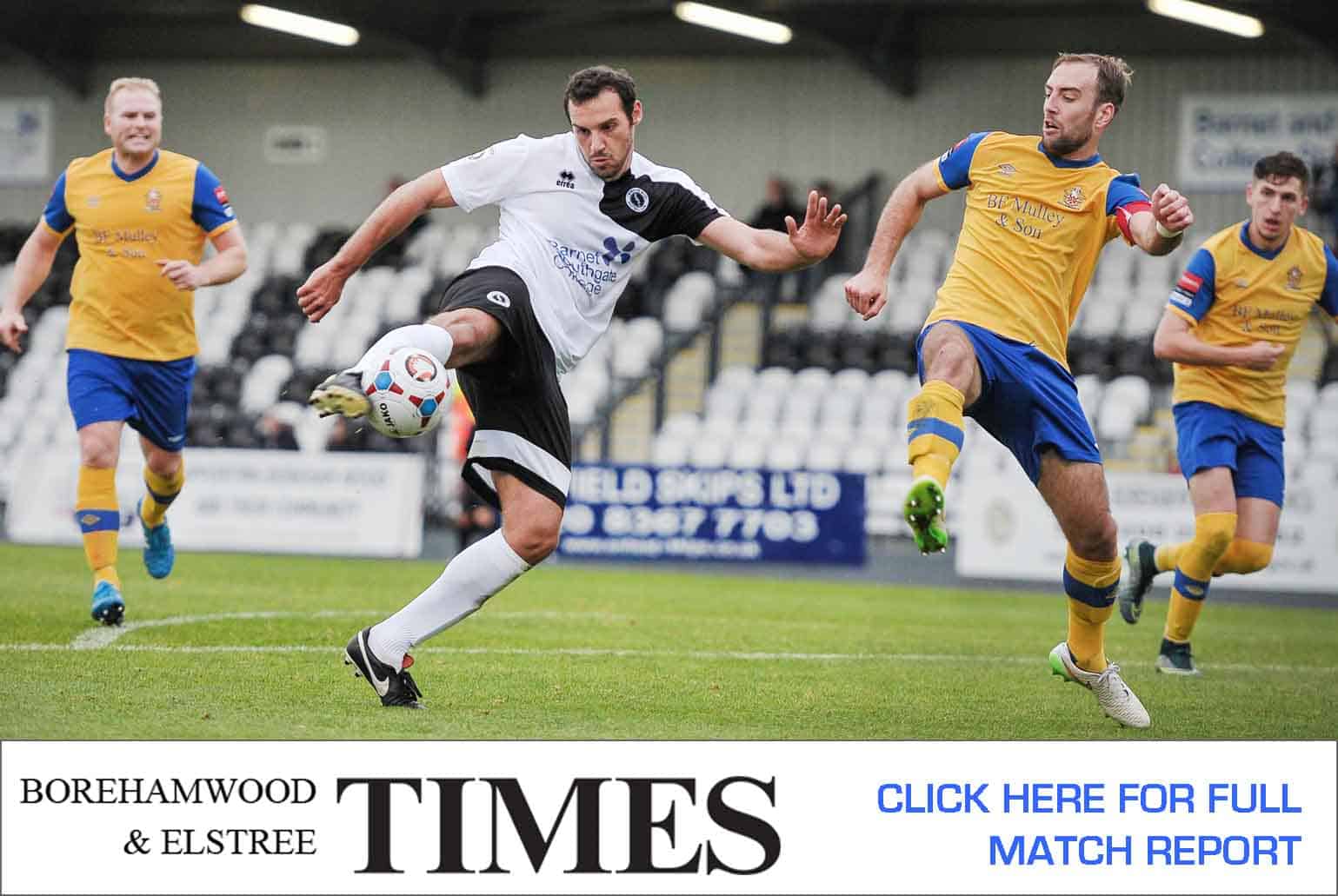 MATCH REPORT: BOREHAM WOOD VS AFC HORNCHURCH