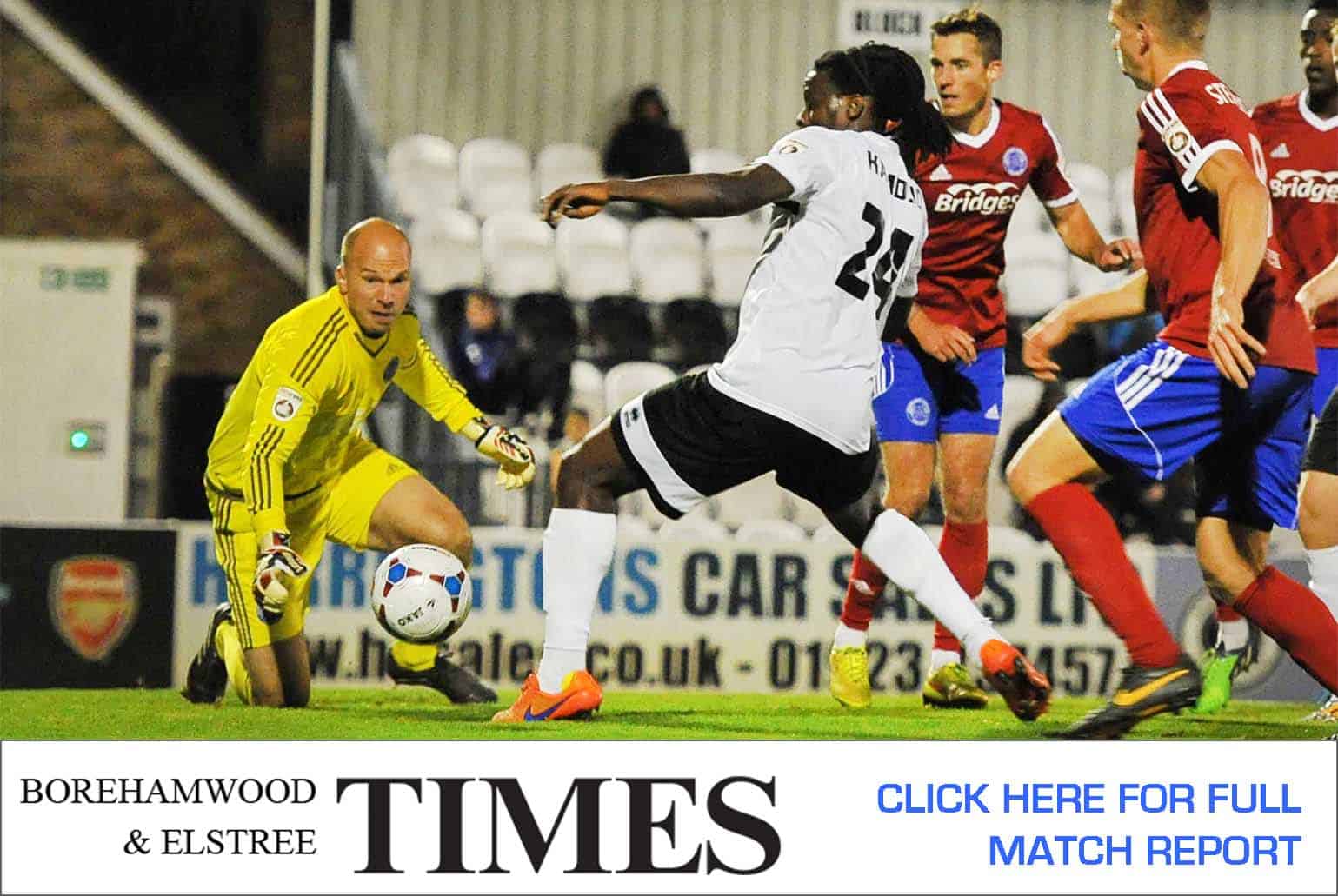 MATCH REPORT: BOREHAM WOOD VS ALDERSHOT TOWN