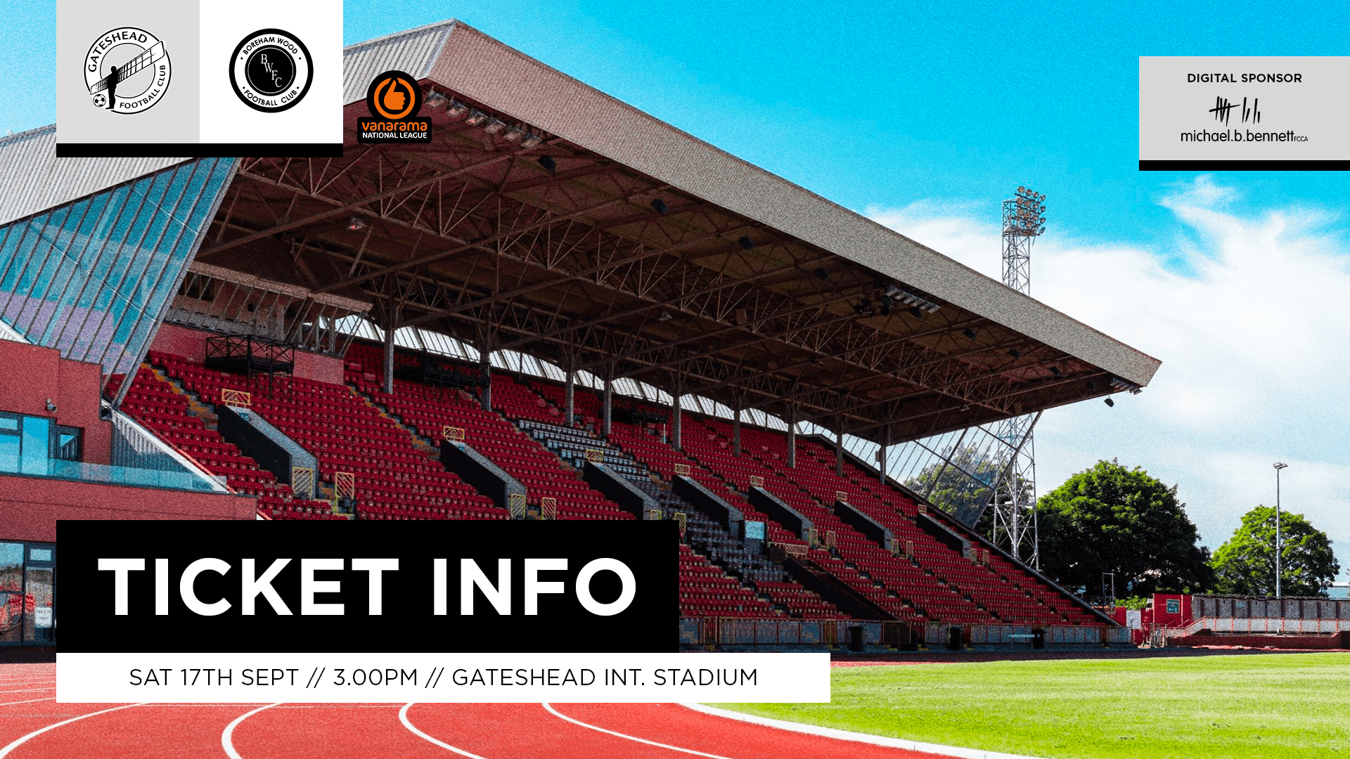 TICKET & TRAVEL INFO: GATESHEAD (A)