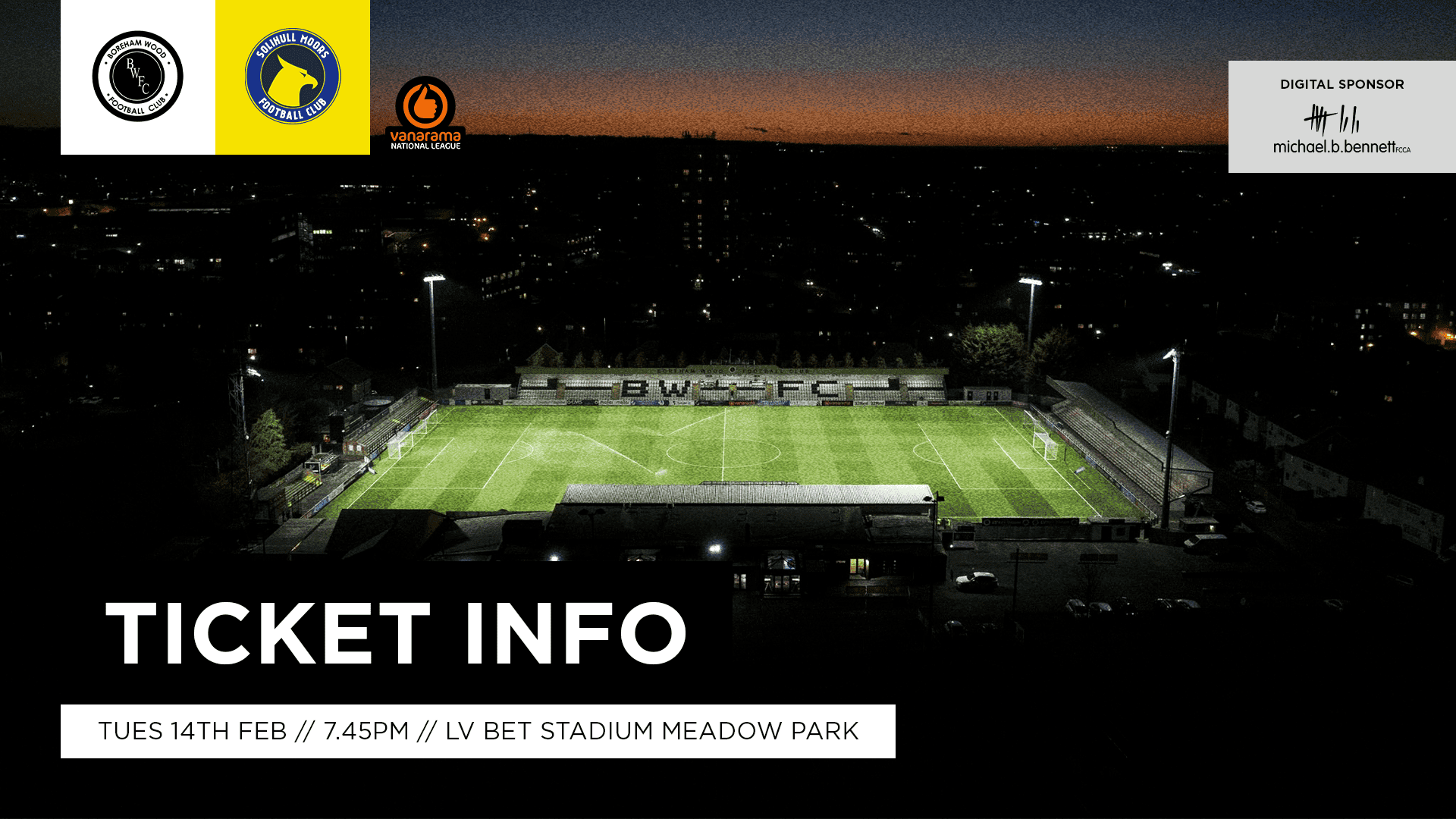 TICKET INFO: SOLIHULL MOORS (H)