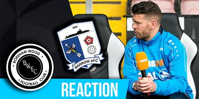 LUKE GARRARD REACTION – BARROW
